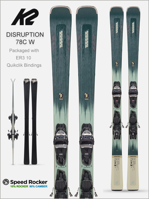 Disruption 78C W skis and Marker M3 11 Compac Quikclik bindings