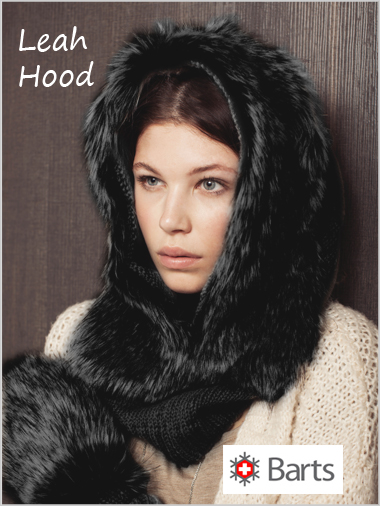 Leah Faux-fur hood in Black