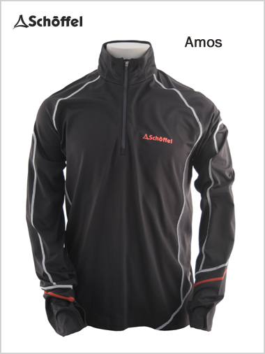 Amos - performance ski top black / red detail (only 2XL left)