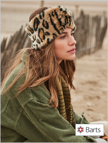 Aster Headband - faux fur leopard