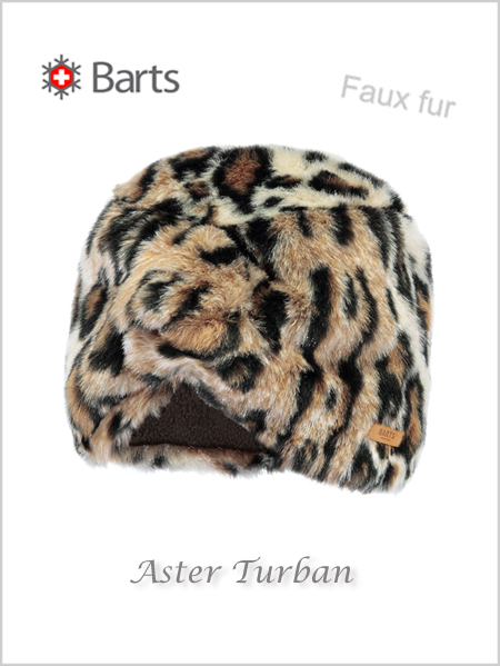 Aster Turban - faux fur leopard
