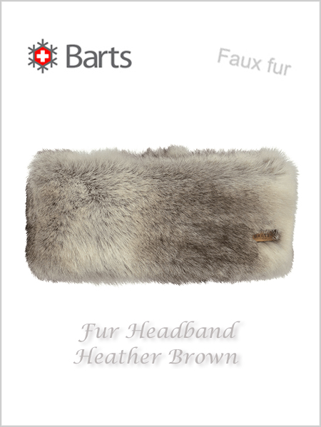 Faux Fur Headband - Heather Brown