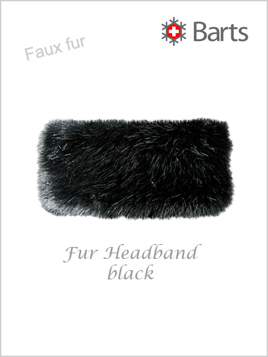 Faux Fur Headband - black