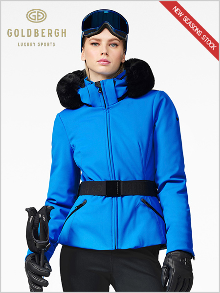Hida faux fur ski jacket - Electric blue