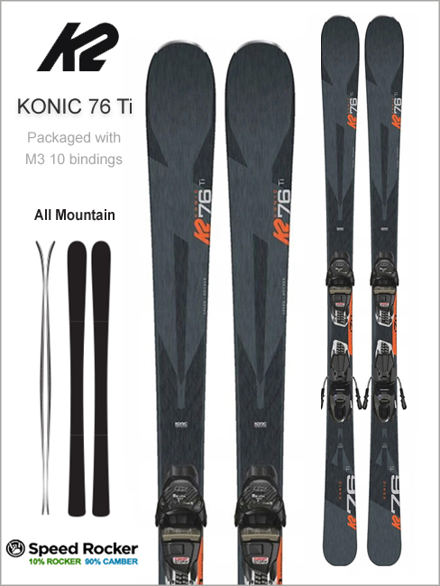 Konic 76 Ti skis and Marker M3 10 Quikclik binding