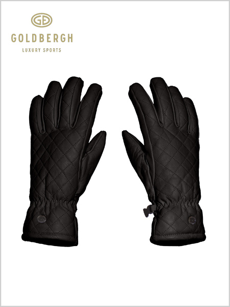 Nishi leather ski gloves - black