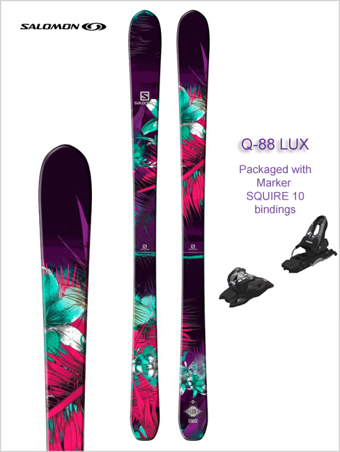 Q-88 LUX skis and Marker Squire 10 bindings