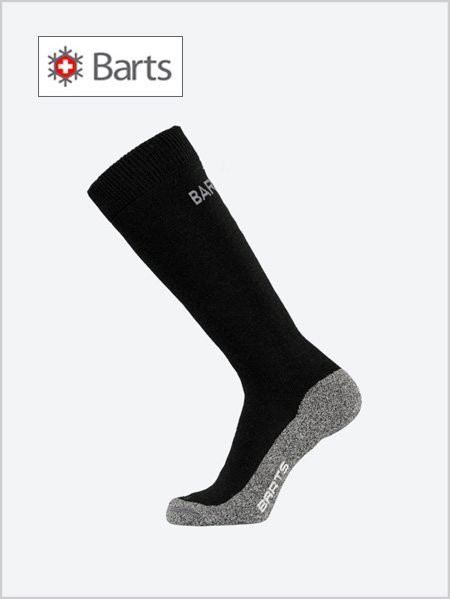 Basic ski sock Uni merino (Black) - kids / adults