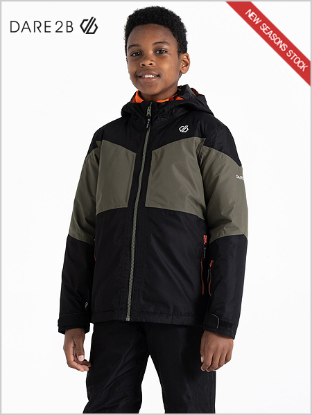 Slush ski jacket - Black / Lichen Green