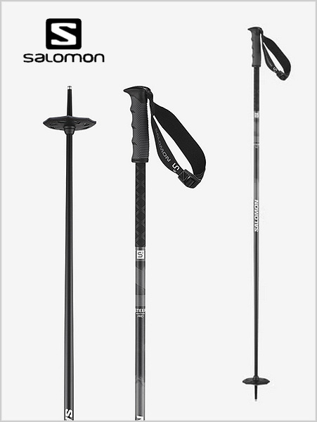Salomon Steep Pro S3 ski poles - black ebony