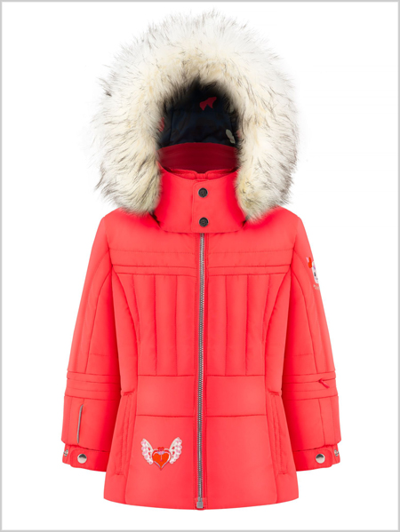 Girls Harriett ski jacket - Tecno red