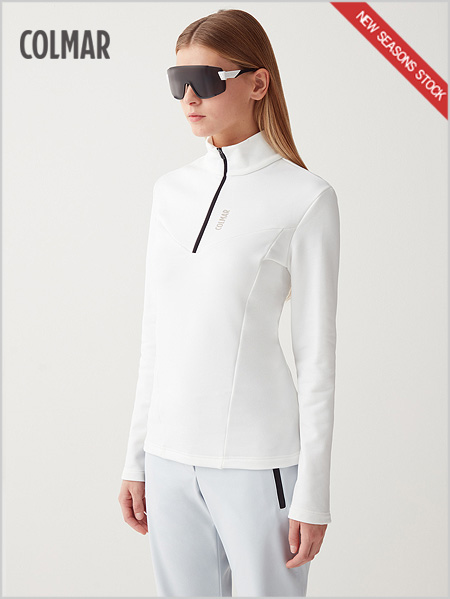 Colmar womens half zip sweatshirt - White