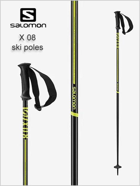 Salomon X 08 ski poles - black / yellow
